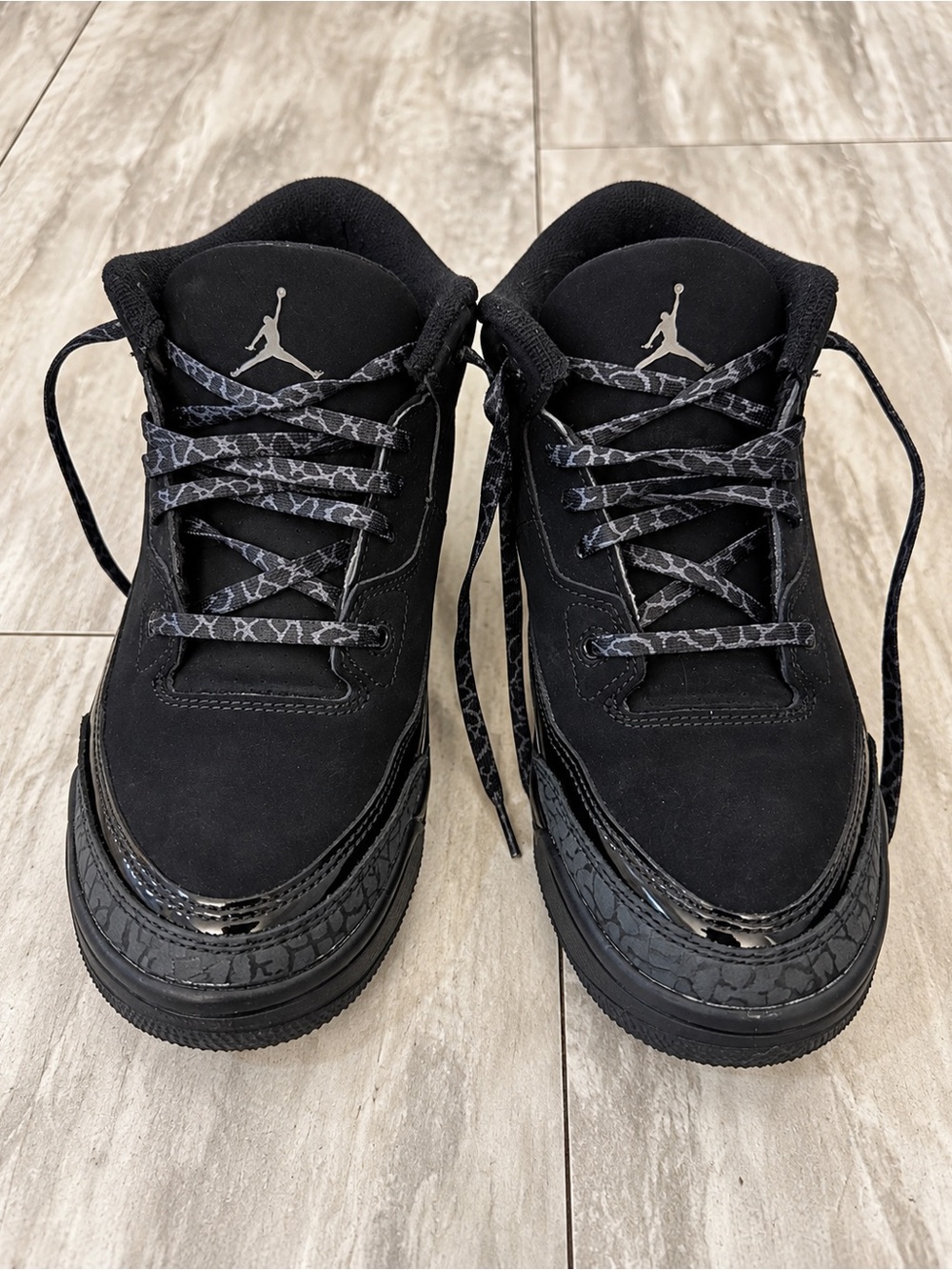 Boys Air Jordan 3 Retro Black Cat 2025 3Y